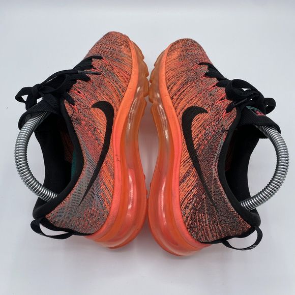 Nike Flyknit Air Max Trainers Running Shoes Hyperpunch Orange 620659601 UK4/37.5 - Picture 9 of 13
